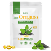 2 in 1 Oil of Oregano Capsules - Oregano Oil with Black Seed Oil, Herbal Extracted Supplement with Carvacrol | 300 Softgels - 150 Days Supply