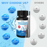 Molecular Hydrogen Water Tablets with Magnesium – 12 PPM H₂ Tablets for Drinking Water – Antioxidant Rich,Supports Energy & Wellness – 120 Count（2 Bottles）