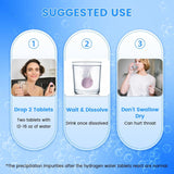 Molecular Hydrogen Water Tablets with Magnesium – 12 PPM H₂ Tablets for Drinking Water – Antioxidant Rich,Supports Energy & Wellness – 120 Count（2 Bottles）